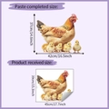Detail showing wall sticker paste dimensions and product sheet layout for chicken decals - 39*45CM (HY-F343)