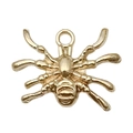 Golden spider charm pendant in KC gold finish for DIY jewelry and bracelets making - Spider (20066)
