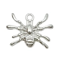Zilveren spinnenhanger voor DIY Halloween sieraden met gedetailleerd metaal - Spinvorm (20114)