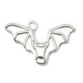 Zilveren vleermuis metalen hanger voor DIY sieraden met gladde afwerking - Vleermuisvorm (20116)