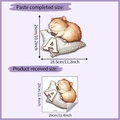 Detailed size comparison of cute guinea pig wall sticker for home decor layout - 29*29cm