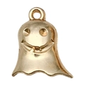 Halloween DIY jewelry ghost pendant in KC gold finish with a wave-shaped bottom edge - Ghost (20075)