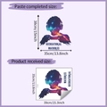 Detailed size chart for gamer wall decal with starlight nebula silhouette and dimensions - 35*39CM/HY-F355