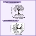 Guida alle dimensioni dell'adesivo murale Albero della Vita con misure in cm e pollici - 39x45cm(HY-F363)