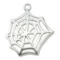Zilveren holle spinnenwebbedeltje voor DIY sieraden armbanden en kettingen - Spinnenweb Vorm (20129)