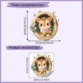 Specifiche dimensionali per adesivo murale tigre con misure di applicazione finale - Stile Tigre Cartone Animato (HY-M306)