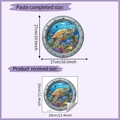 Detail of 3D sea turtle porthole wall sticker with specific product dimensions and sizing - 29*29cm (HY-M321)