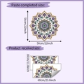 Detail showing the received size and finished dimensions of the lotus mandala wall decal - 30*60cm*2pcs/HY-B098