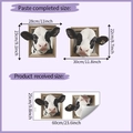 Dimensioni e guida al layout degli adesivi murali mucca 3D per decorazione casa - 25x60CM/HY-F362