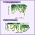 Vinilo decorativo de hojas tropicales con medidas de instalación y del diseño original - 39*118cm*2pcs/HY-L055