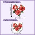 Guía de tallas detallada para adhesivos de pared rosas rojas con dimensiones - Estilo Rosa Roja(HY-M327) / 29cmx29cm