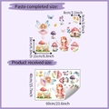 Specifiche dimensionali degli adesivi murali con fate e funghi e dimensioni layout - 40x60cm (HY-E173)