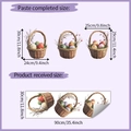 Dimensioni e layout degli adesivi murali cesti pasquali da 90 cm per 30 cm - Stile Cesto di Uova di Pasqua (HY-D020)