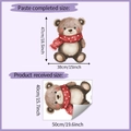 Maßangaben für den niedlichen Teddybär-Wandaufkleber mit Abmessungen und Layout-Details - 40x50cm (HY-F377)