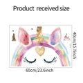Dimensioni dettagliate degli adesivi murali unicorno e arcobaleno da 60cm x 40cm - Unicorno Arcobaleno (MG-E043)