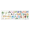 Detailed animal alphabet wall stickers with letters A-Z for nursery decor and education - 30*90CM Layout