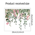 Detail view of tropical eucalyptus leaf wall sticker showing 29x25cm dimensions - 25*29cm/MG-M082