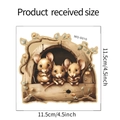 Detail size specifications of mouse hole wall sticker showing 11.5cm dimensions - 11.5*11.5cm/MG-S010