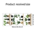 Diseño macro de adhesivos de pared de PVC impermeable con plantas en maceta (39x90 cm) - 39*90CM (HY-F180)