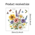 Dettaglio degli adesivi murali girasole e farfalla con dimensione di 29cm per decoro - 29*29cm/HY-M203