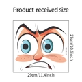 Detaillierte Maßzeichnung für wütendes Gesicht Cartoon-Wandaufkleber (29x27cm) - 27*29cm/HY-M198