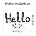 Guida alle taglie dell'adesivo murale Hello sorriso 16x11cm per decorazione casa - 11x16cm (HY-F188)