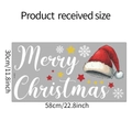 Detaillierte Maße für Weihnachts-Wandtattoo mit Merry Christmas Motiv und Sternen - 30x58cm