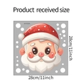 Gedetailleerde afmetingen voor de Kerstman muursticker van circa 28x28cm groot - 28x28cm (HY-F234)