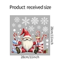 Weihnachts-Wandtattoo Set mit Wichtel und Schneeflocken, Maße ca. 28cm x 28cm - HY-F228UV Statischer Haftstil