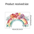 Tabella taglie dettagliata con dimensioni per l'adesivo da parete arcobaleno fiori - 27*41cm/Stile Laser UV (HY-J011)