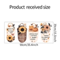 Detail view of sunflower wall decals with dimensions 90x39cm for home kitchen decor - Sunflower Illustration Style (HY-H002)