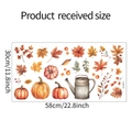Tabla de tallas detallada para pegatinas de pared de otoño con calabazas y regadera - Hojas de Calabaza de Otoño (HY-B071) / 30*58cm