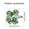 Wandsticker Monstera-Blatt mit Hologramm-Textur und Maßangaben 18x20,5 cm im Detail - Monstera Blatt Laser UV Stil (HY-J006) / 18cmx20.5cm