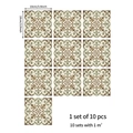 Set di 10 adesivi per piastrelle mandala autoadesivi per cucina in formato 10x10 cm - 10*10cm (10 Pezzi)