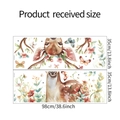 Adesivi murali acquerello cervo e fiori con dimensioni del prodotto ricevuto 35x98cm - 35*98cm*2pcs/HY-L015