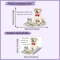 Detail view of Labrador wall sticker showing layout and finished dimensions of 38x60cm - 40cmx50cm(HY-F276)