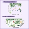 Adesivo murale tropicale con pappagallo e foglie di monstera misura 120x100 cm - 39*100cm*2pcs/HY-L035