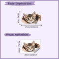 Gedetailleerde maattabel voor 3D kattenmuursticker met waterbestendige PVC-materiaalmaten - 20*30cm (HY-M270)