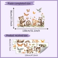 Vinilos decorativos de animales del bosque con mapache y erizo para cuarto de niños - Estilo Animal del Bosque (HY-L041)