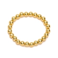 Conjunto de pulseras minimalistas de cuentas doradas con esferas metálicas pulidas - Pulsera de 8mm / Dorado
