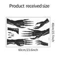 Größentabelle für Halloween Gruselhand Wandaufkleber in Schwarz, Maße 60x40cm - Einzelblatt-Set (HY-E093)