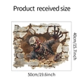 Detail met afmetingen 50x40cm voor de 3D Halloween zombie muursticker HY-F137 - 40*50cm (HY-F137)