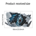 Halloween 3D muursticker afmetingen 60x35cm met een eng zombie meisje ontwerp - 35x60cm(HY-G011)