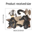 Vinilo decorativo gato negro leyendo periódico con dimensiones de 50cm ancho por 40cm alto - Gato Negro Leyendo (MG-F011)