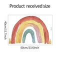 Detailweergave van de MG-E002 aquarel regenboog muursticker met 60x40cm afmetingen - 40x60cm (MG-E002)
