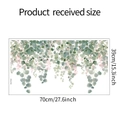 Wandtattoo Eukalyptus Detailansicht der Größe 70x39cm mit grünem Blätterdesign Motiv - 39x70cm / Eukalyptusblätter (MG-F045)