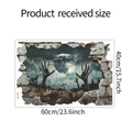 Größenangaben für 3D Halloween Wandtattoo mit Zombiehand und zerbrochener Wand - Halloween 3D Broken Wall Stil (MG-E036) / 40x60cm