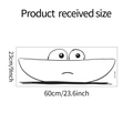 Dettaglio dell'adesivo murale MG-F006 viso cartoon 60x23cm per decorazione casa - 23cmx60cm
