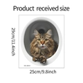 Detailliertes Größenlayout für MG-M003 3D-Katzenaufkleber mit präzisen Maßen für Wände - 25*29cm / 3D Katze (MG-M003)