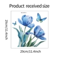 Specifiche dimensionali per adesivo murale tulipano blu e farfalla da 29 cm per 29 cm - 29cmx29cm (MG-M014)